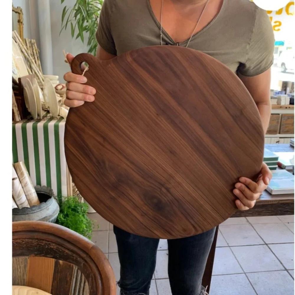 NWT Anthropologie Wooden Oversized Round Cheese Cutting Board - Picture 4 of 7